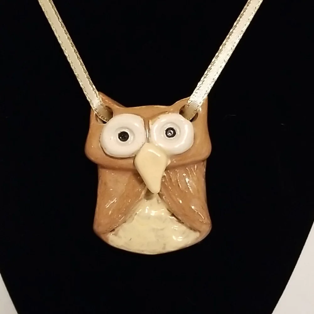 Kids Clay Owl Necklace